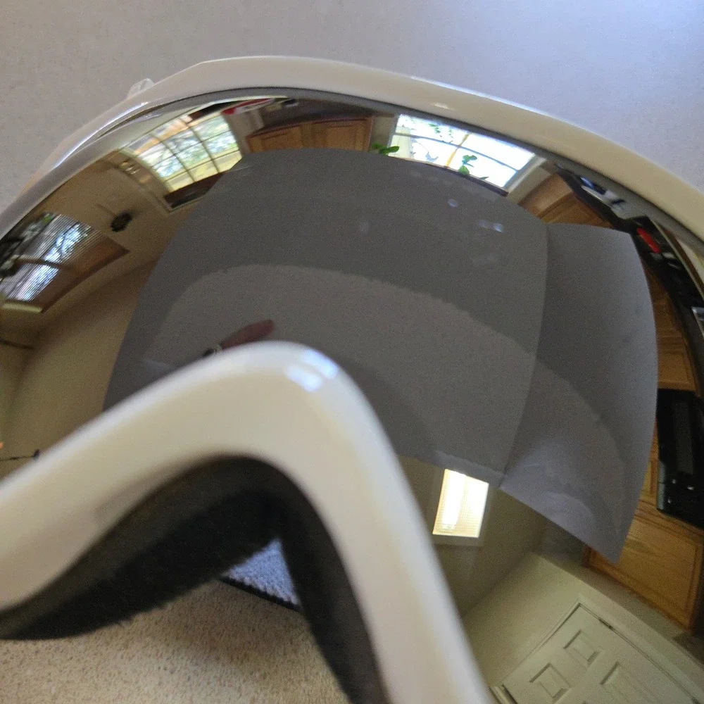 Zionor‎ Ski Snowboard Goggles  Unisex White Mirrored Lens Adjustable Strap Gear